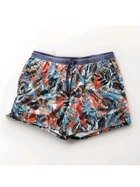 Under Armour Tropical Print Swim Shorts - Blue, Coral, Tan